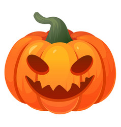 Spooky Pumpkin Lantern Icon Cartoon Halloween