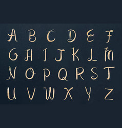 Alphabet Set Cursive Capital Calligraphy Font