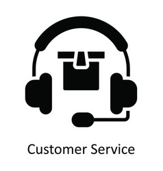 Customer Service Solid Icon Design Illust