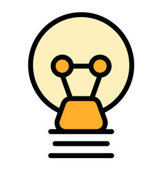 Idea Smart Lightbulb Icon Flat