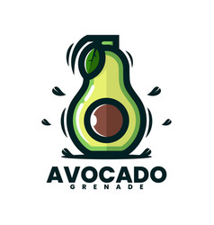 Logo Avocado Simple Mascot Style