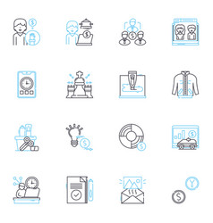 Academic Institution Linear Icons Set Learning