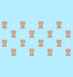 Seamless Pattern With Cute Bear Animals