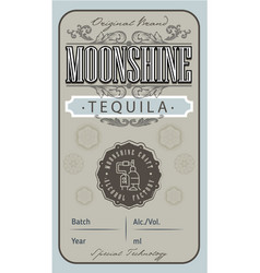 Vintage Design Moonshine Label With Ethnic