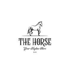 Minimalist And Luxury Horse Logo Stable