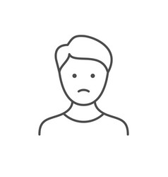 Upset Person Line Outline Icon