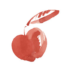 Apple Sketch Icon Isolated On Background