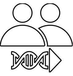 Cloning Genetic Human Replicate Line Icon Outline