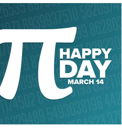 Happy National Pi Day March 14 Holiday Concept