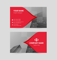 Red Modern Business Card Template