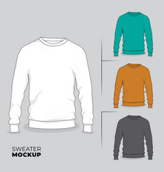 Sweater Mockup Design In White Green Yellow