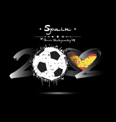 2022 Soccer Ball Heart With Flag Of Spain