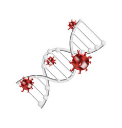 3d Render Dna With Coronavirus Design Isolated