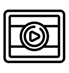 Video Spanish Lesson Icon Outline Center