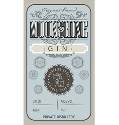 Vintage Design Moonshine Label With Ethnic