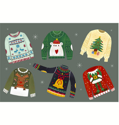 Hand Drawn Ugly Sweater Collection Design