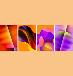 Liquid Abstract Shapes With Gradient Colors