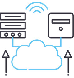 Load Balancing Line Icon Outline Symbol