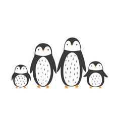 Of Cute Penguin Family