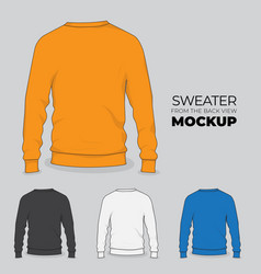 Sweater View From The Back View Mockup Design