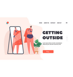 Young Girl Getting Outside Landing Page Template