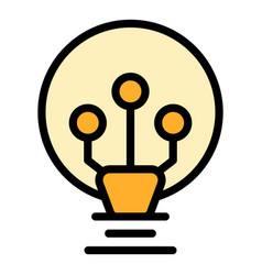 Lamp Smart Lightbulb Icon Flat