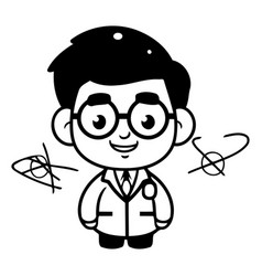 Scientist Doctor Cartoon Character Science