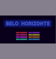 Neon Name Of Belo Horizonte City