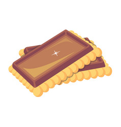 Trendy Flat Icon Of Biscuit