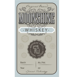 Vintage Design Moonshine Label With Ethnic