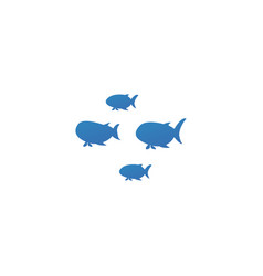 Blue Fish Silhouettes