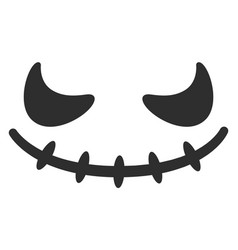 Scary Pumpkin Face Black Spooky Smile Stencil