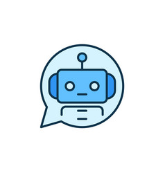 Chatbot In Speech Bubble Concept Colored Icon Or