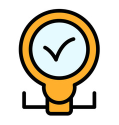 Mind Smart Lightbulb Icon Flat