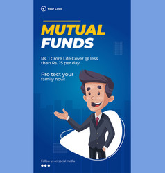 Mutual Funds Portrait Template Design