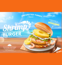 Shrimp Burger Ads