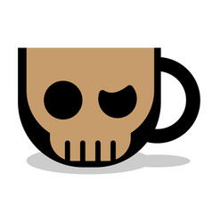 Skull Head Cup Logo Simple Logo Design