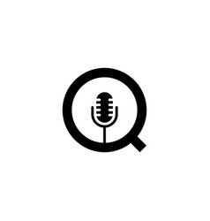 Letter Q Mic Geometric Symbol Simple Logo