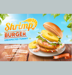 Shrimp Burger Ads