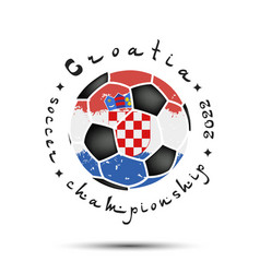 Soccer Ball With Croatia National Flag Colors