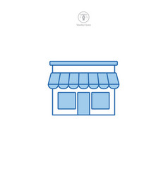 Store Icon Portrays A Stylized Retail Outlet