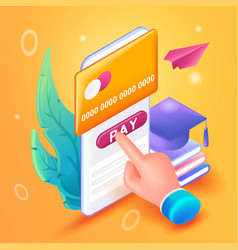 3d Isometric Cartoon Payment For