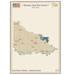 Map Little River County In Arkansas