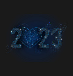 Abstract Isolated Blue Image Of New Year Number