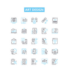 Art Design Line Icons Set Graphic Craft