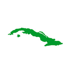 Flat Cuba Map