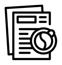 Spanish Lesson Papers Icon Outline Center