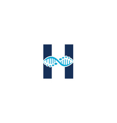 Abstract Letter H Dna Biology Logo Concept