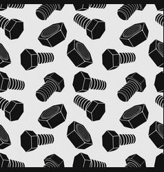 Industrial Seamless Pattern With Bolt And Nut