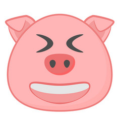 Pig Emoji Smiling Face With A Tightly Closed Eyes